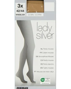Lady silver Collant - Wineblush